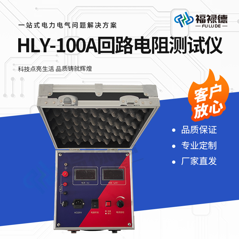福禄德 HLY-100A回路电阻测试仪 便携式断路器开关测量仪器 厂家直供