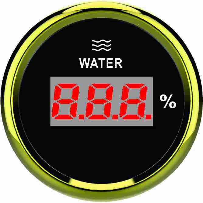 数显油位水位液位仪表 油量水量表水箱水位显示表 房车水位表52mm