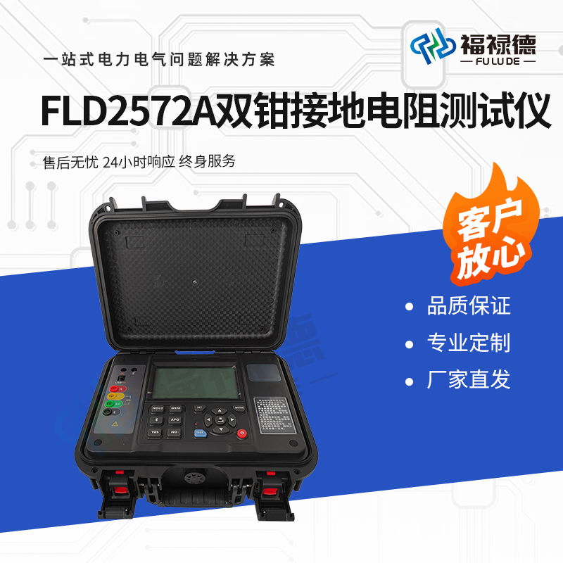 福禄德 FLD2572A 双钳接地电阻测试仪 钳式数字测量仪器便携式 可定制