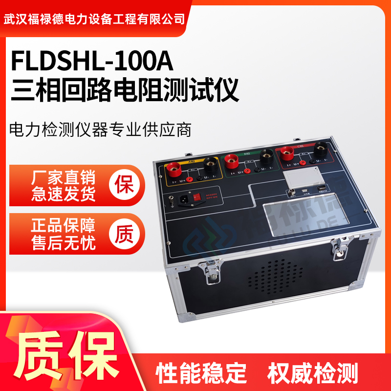 福禄德 FLDSHL-100A 三相回路电阻测试仪 高压开关电 阻测量仪 可定制