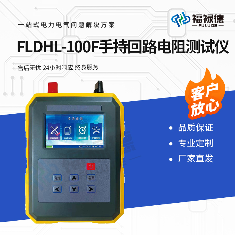 福禄德 FLDHL-100F 手持回路电阻测试仪 智能断路器开关测量仪器 厂家