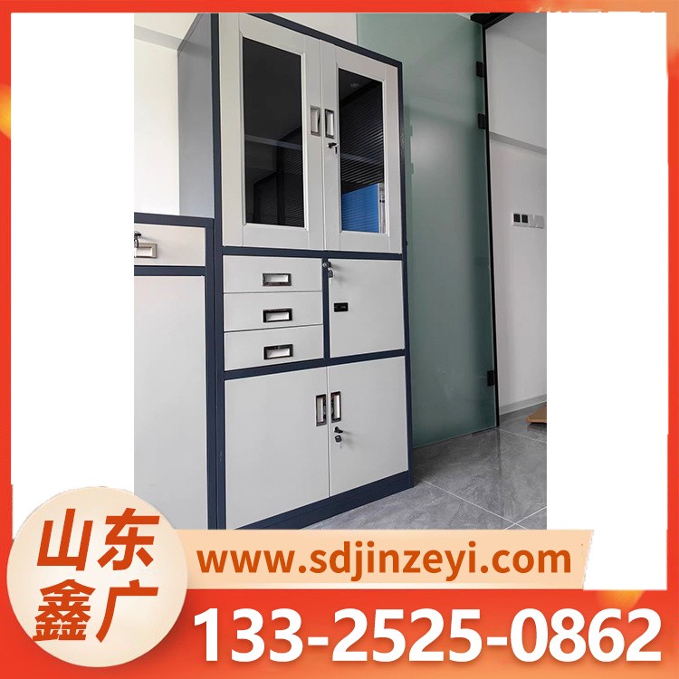 资料柜 家用书柜带锁铁皮资料档案凭证柜