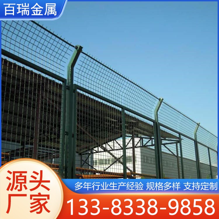 高速铁路防护栅 框架护栏网 水泥柱子隔离栅 安装方便