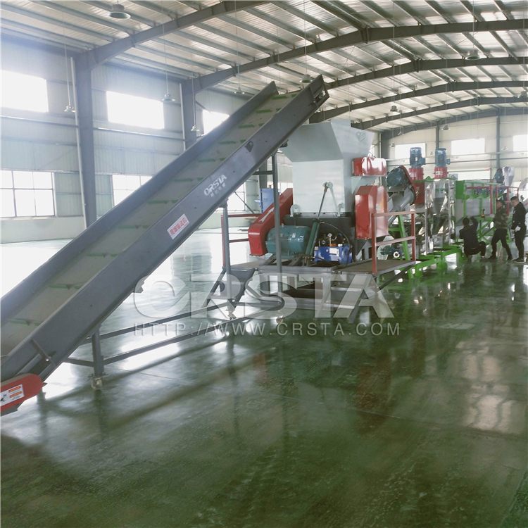 一次性醫院廢塑料吊瓶破碎清洗機，PP吊瓶廢料回收清洗處理機